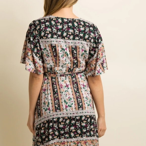Pinkblush Floral Patchwork Midi Dress - Picture 4 of 13